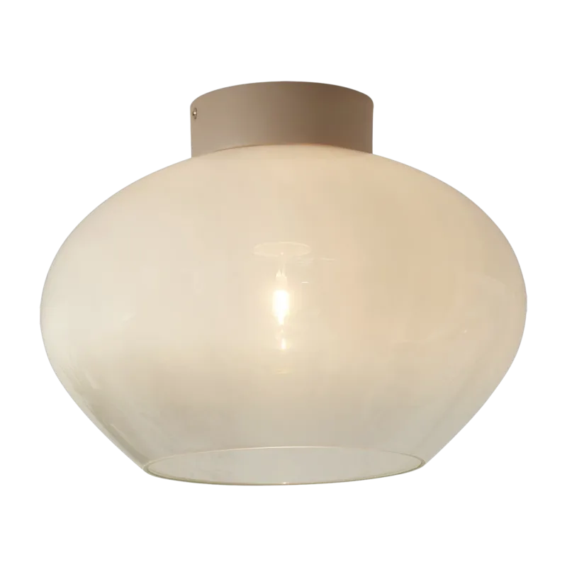 Plafonnier en verre milk white 35cm Bologna - It's about Romi