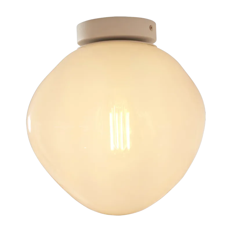 Plafonnier en fer et verre milk white 26cm Helsinki - It's about Romi