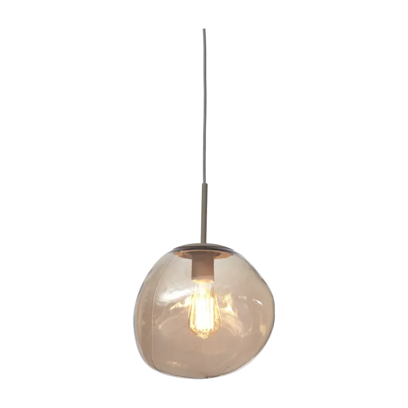 Suspension boulder en verre ambre 26cm Helsinki - It's about Romi