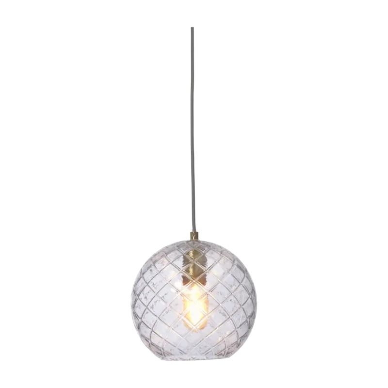 Suspension globe en verre clair 22cm Venise - It's about Romi