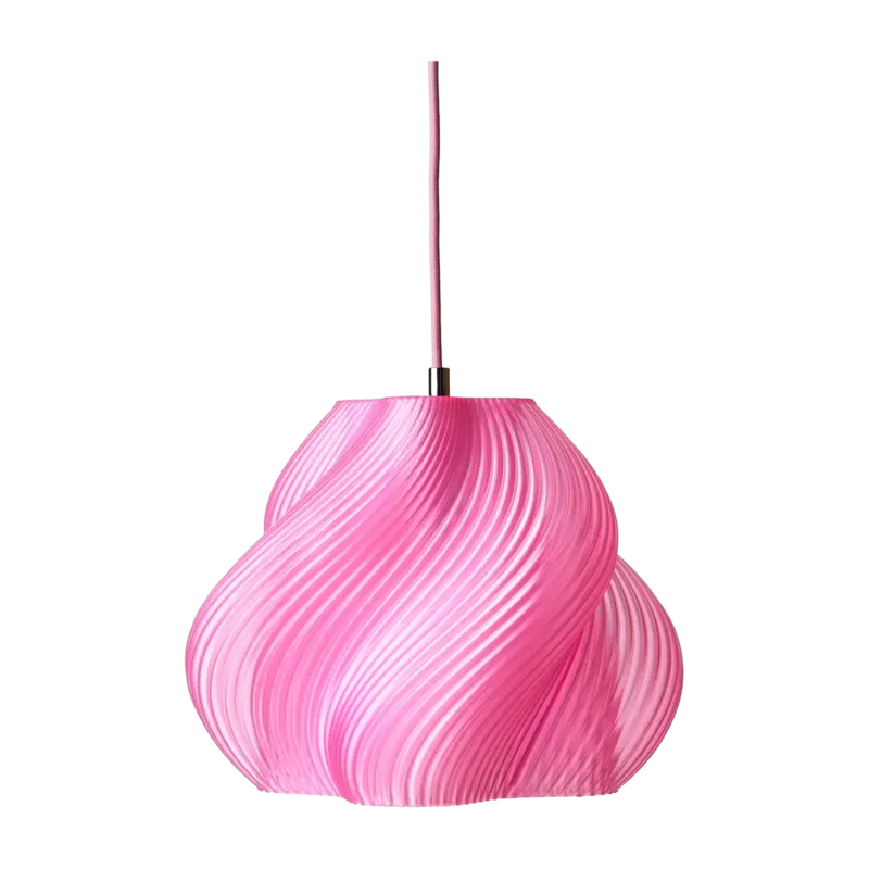 Suspension rose sorbet et chrome 25 cm Soft serve 02 - Crème atelier