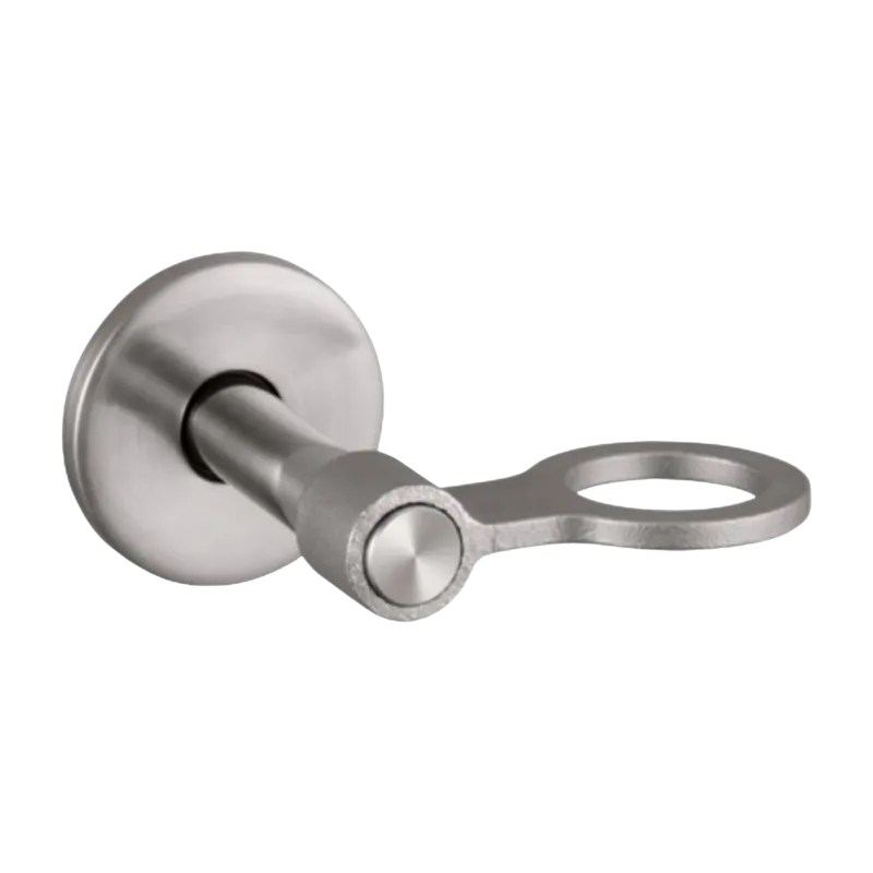 Porte bouteille de savon simple en métal massif argent 14 cm - Buster+Punch
