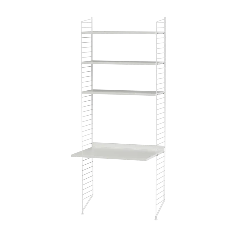 Bureau modulable blanc 80 x 200 x 58 cm Combinaison A - String furniture