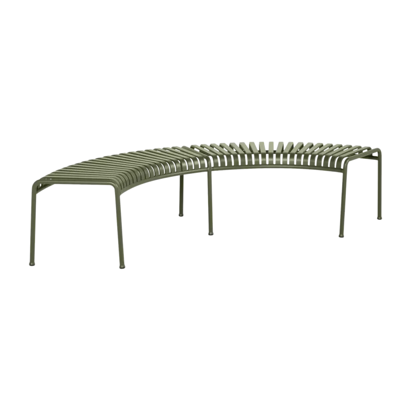 Set de 2 bancs de jardin à 6 pieds en métal vert olive Palissade - HAY