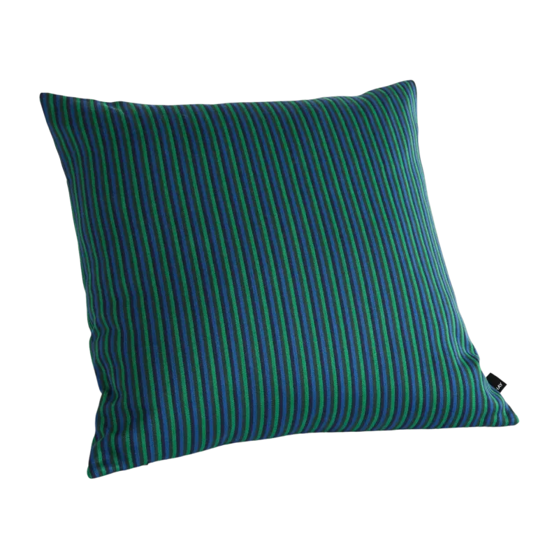 Coussin en laine rayée vert Ribbon - Hay