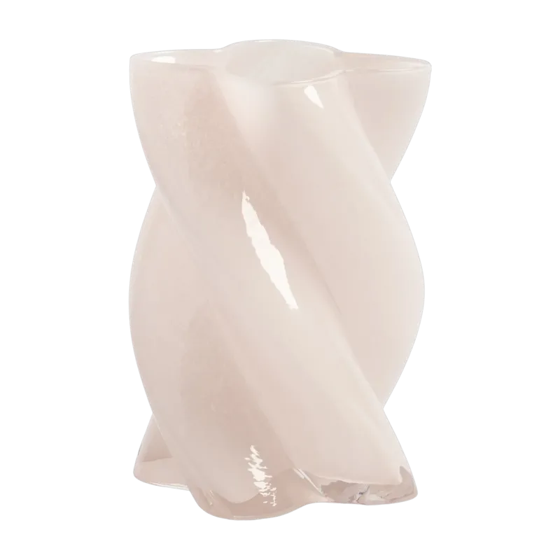 Vase en verre rose opaque 19,5 cm Marshmallow - &Klevering