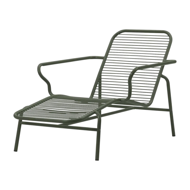 Chaise longue en acier vert Vig - Normann Copenhagen