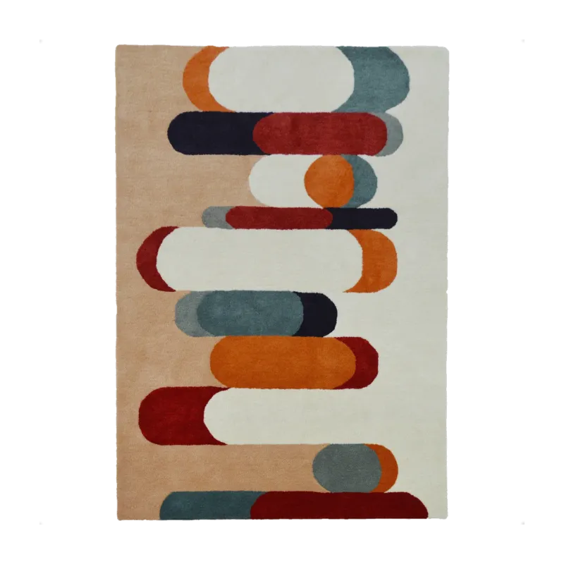 Tapis rectangulaire en laine orange 200x290 cm Sonate - Edito
