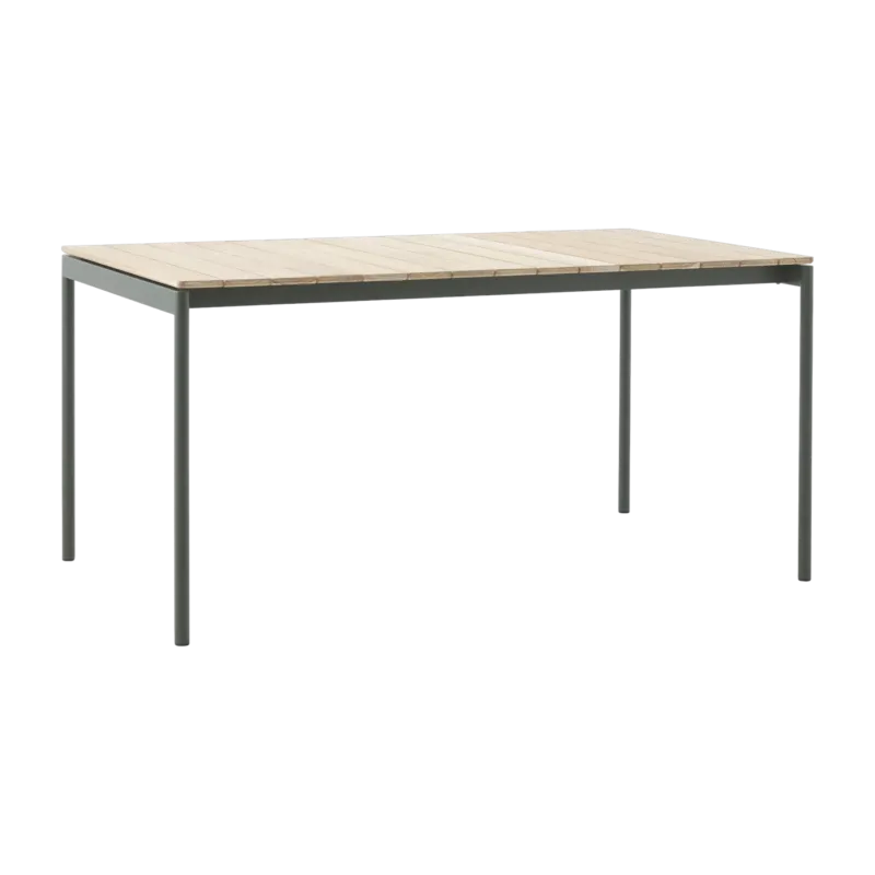 Table à manger d'extérieur en acier vert bronze 150 cm Ville AV25 - &tradition