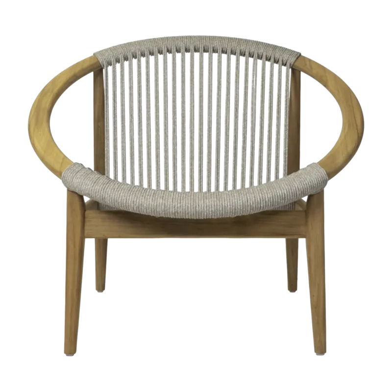Fauteuil en teck et cordes dune blanche Frida - Vincent Sheppard