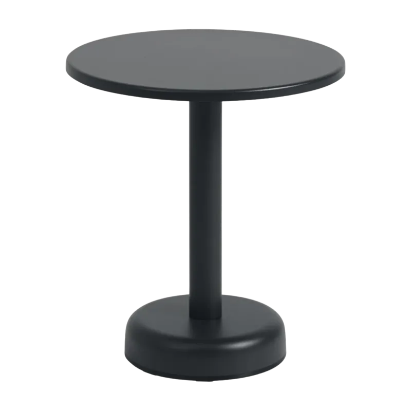 Table d'appoint ronde en métal anthracite 42x47cm Linear - Muuto