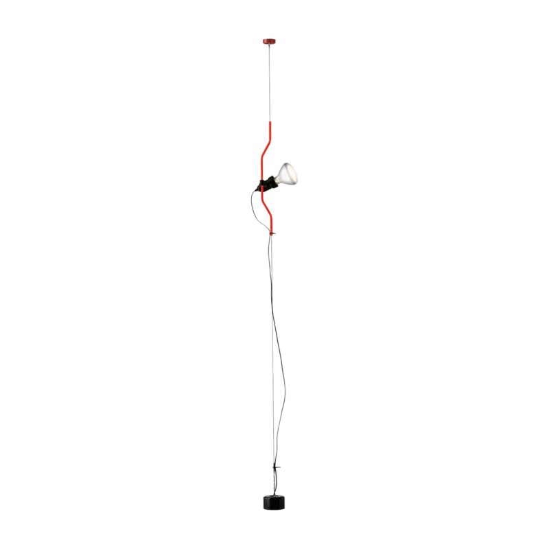 Lampadaire design rouge Parentesi - Flos