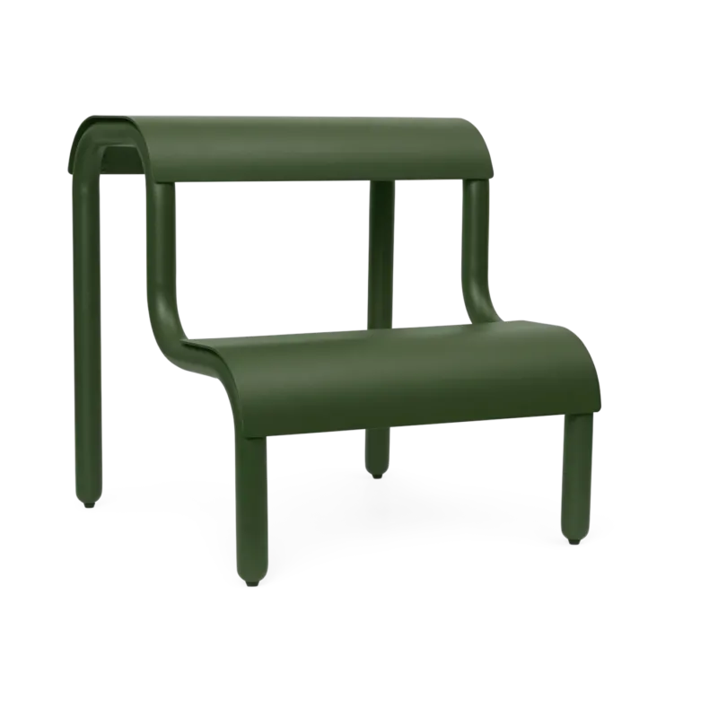 Marche-pied en acier vert Up step - Ferm living