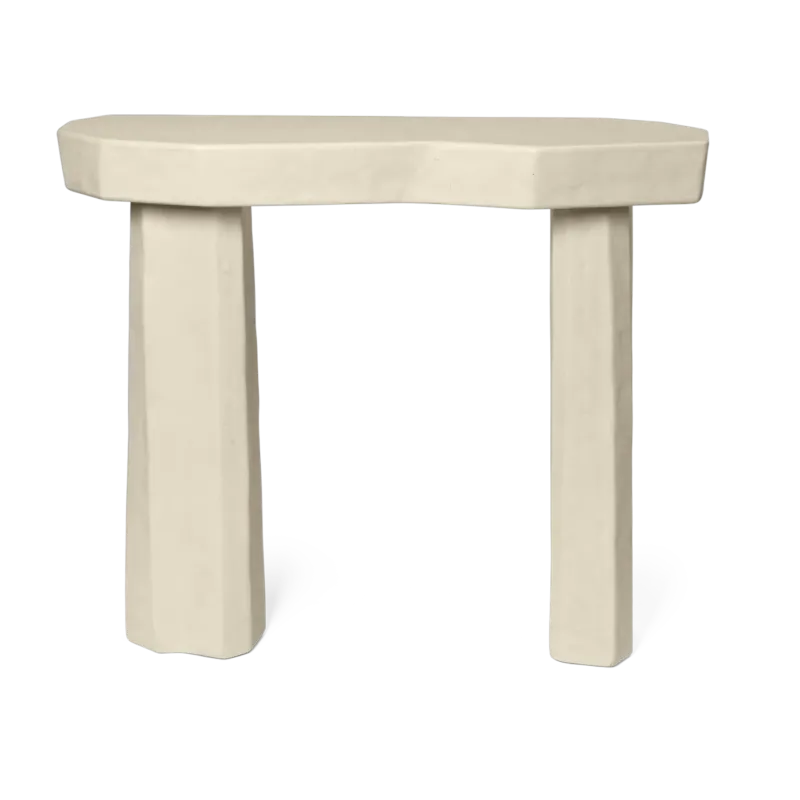 Console organique en fibre de verre ivoire 85cm Staffa - Ferm living