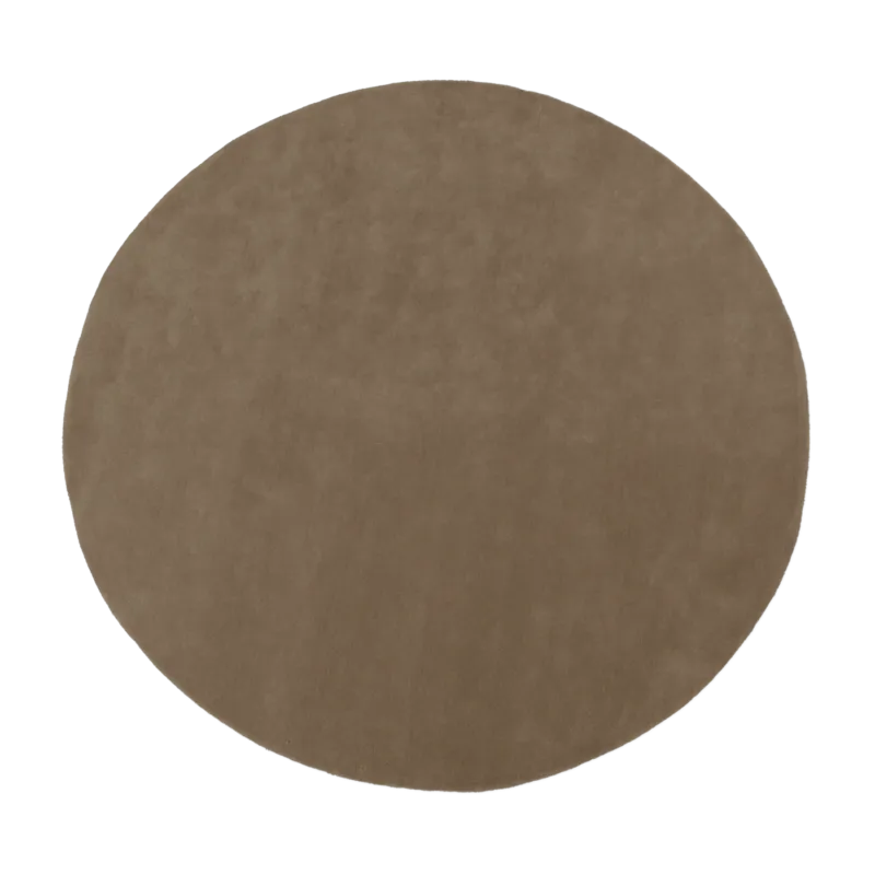 Tapis rond tufté en laine brun 240cm Stille - Ferm living