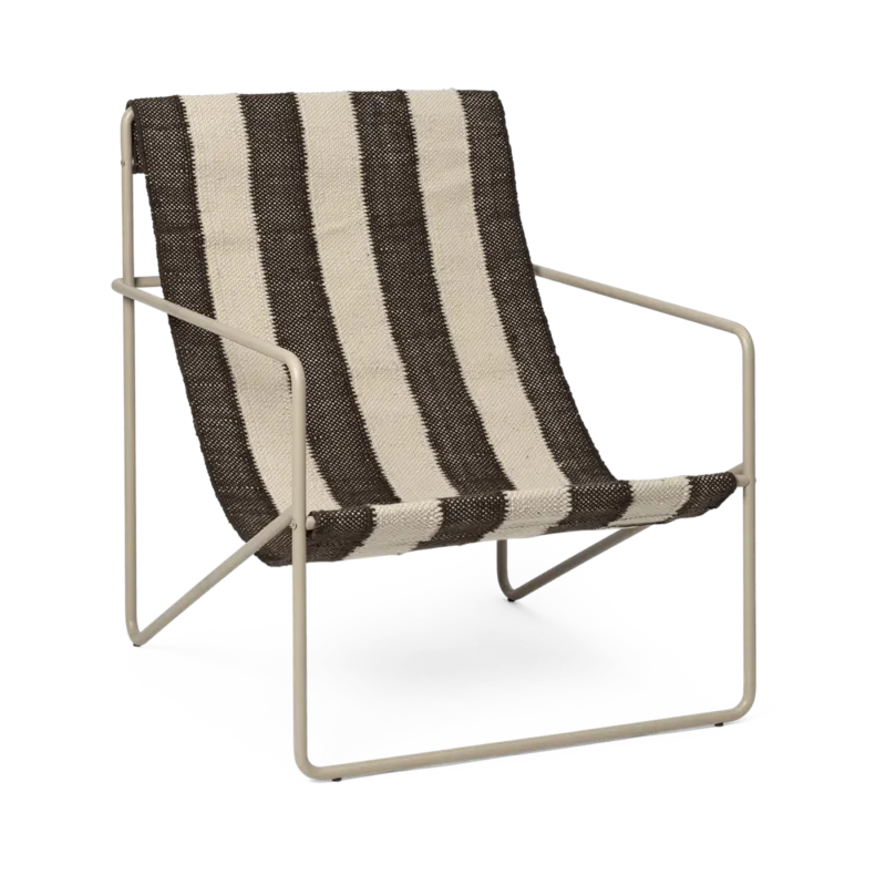 Chaise d'extérieur en métal cachemire et chocolat Desert - Ferm living