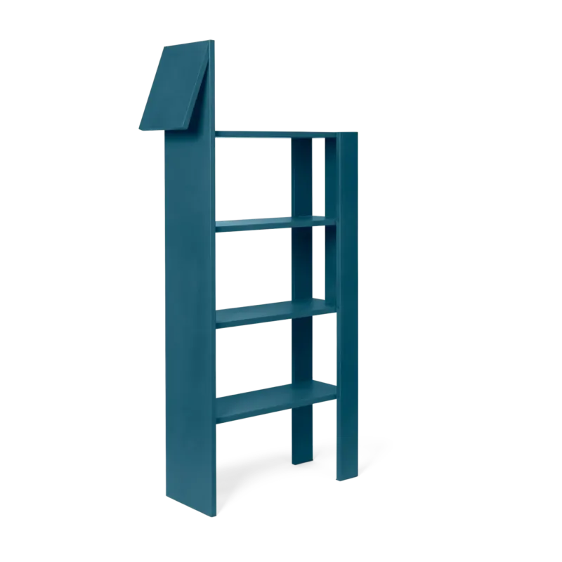 Bibliothèque en mdf bleu foncé Giraffe - Ferm living