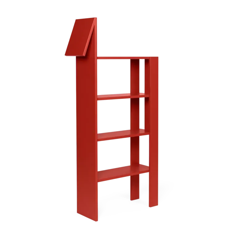Bibliothèque en mdf rouge Giraphe - Ferm living