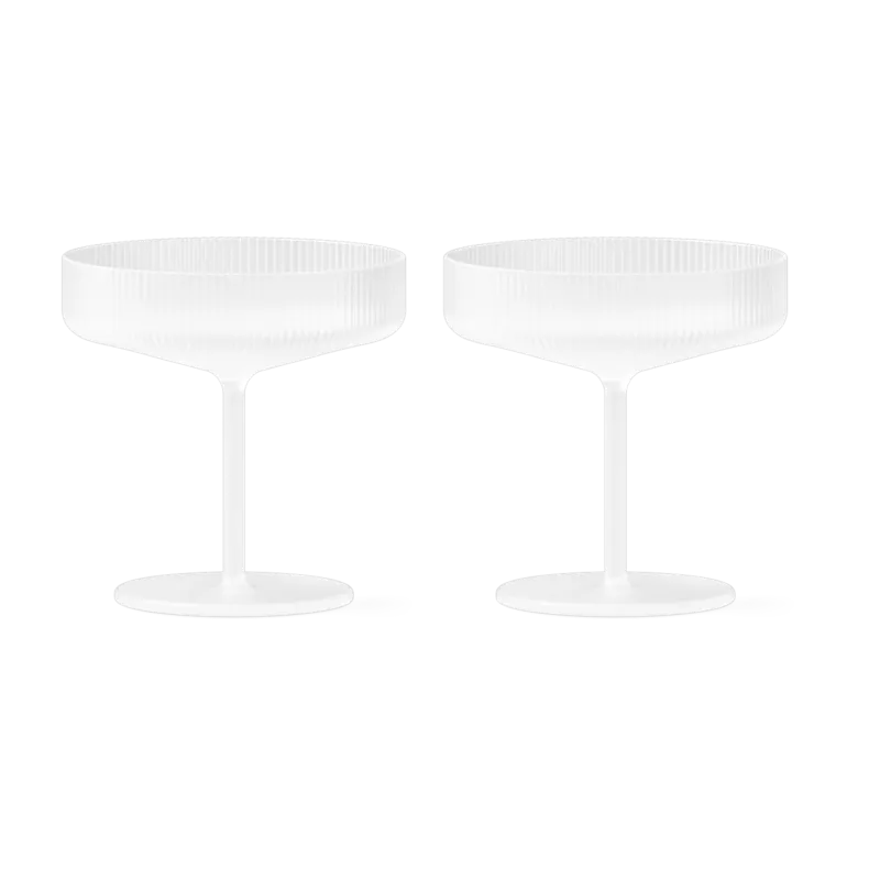 2 coupes à champagne givrées Ripple - Ferm living