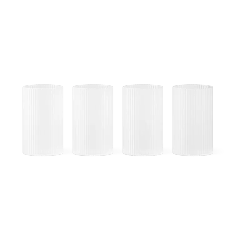 4 verres style verrine givrés Ripple - Ferm Living