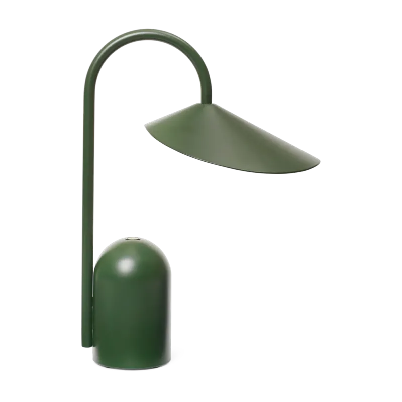 Lampe portable en aluminium vert foncé Arum - Ferm living