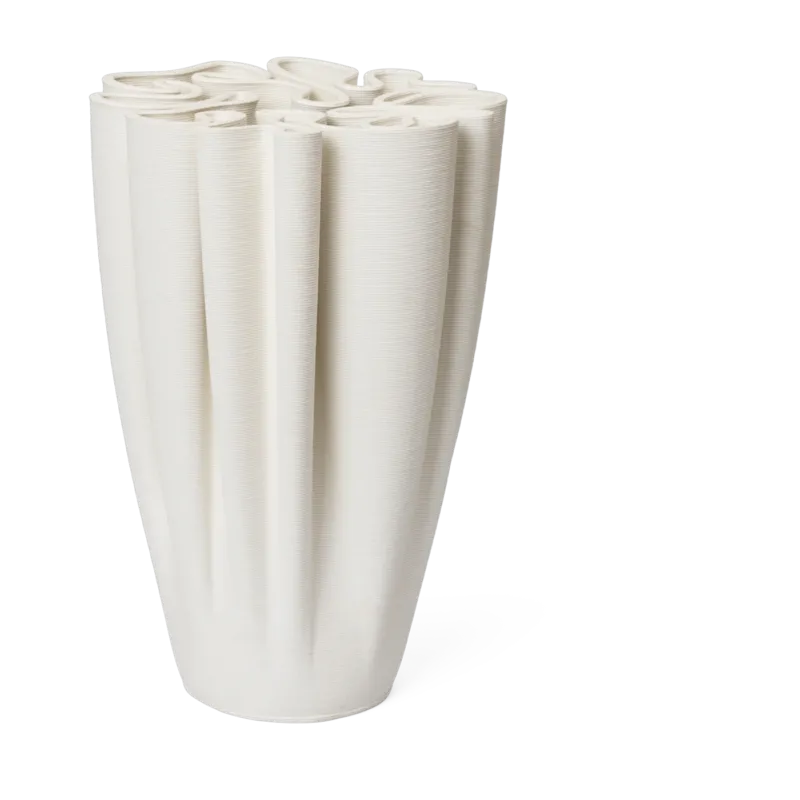 Vase organique en grès blanc 17 x 26 cm Dedali - Ferm living