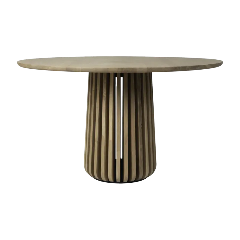 Table à manger ronde en chêne vernis 130cm Maru - Vincent Sheppard