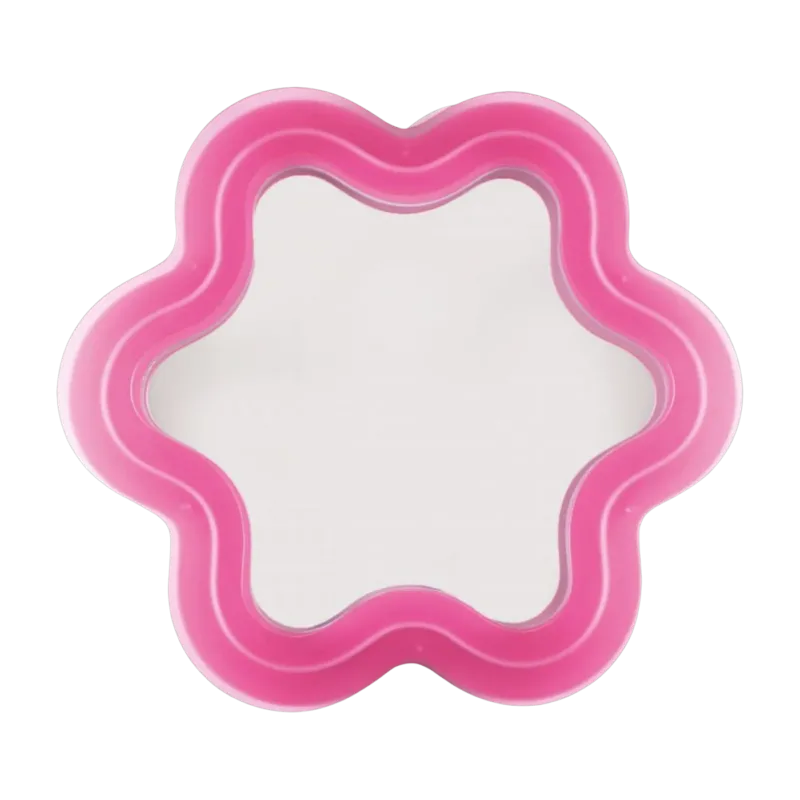 Miroir lumineux led en acrylique et verre rose 118,5x108 cm Supercurve - Seletti
