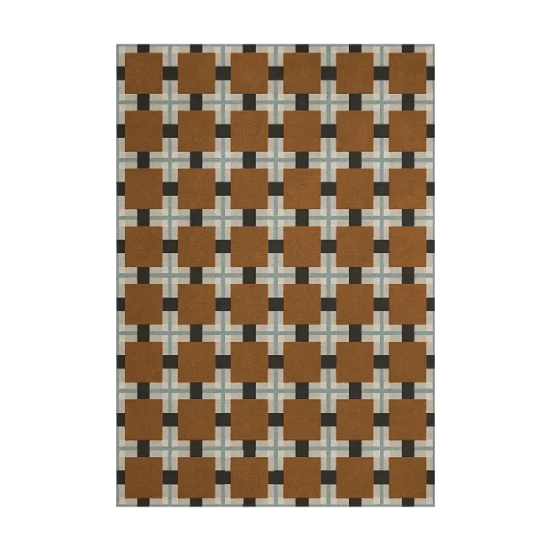 Tapis rectangulaire en laine tufté ocre 180x270cm Evelina Kroon - Layered
