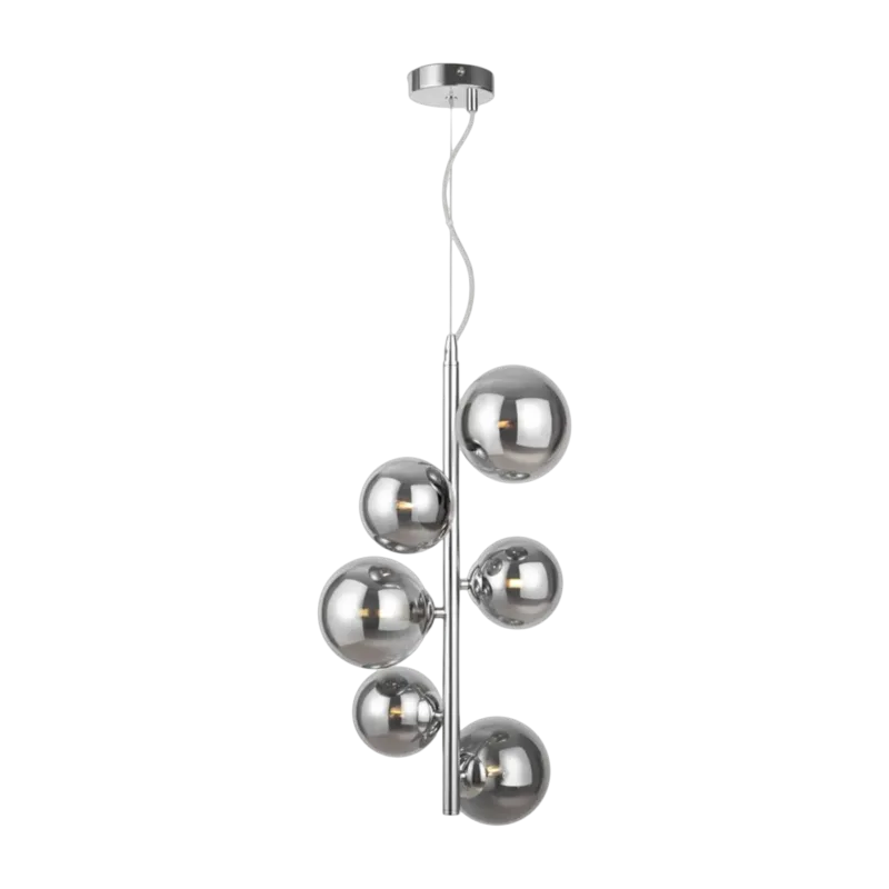 Suspension en métal chromé 6 ampoules 29cm Dallas - Maytoni