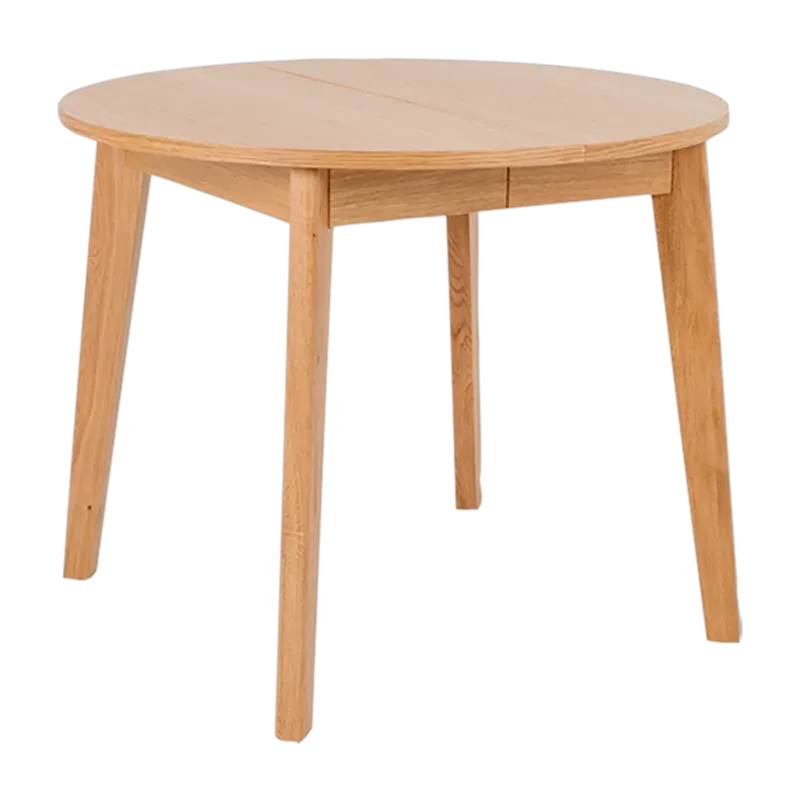 Table à manger ronde à rallonge en chêne 95cm Woodyou - Custom form