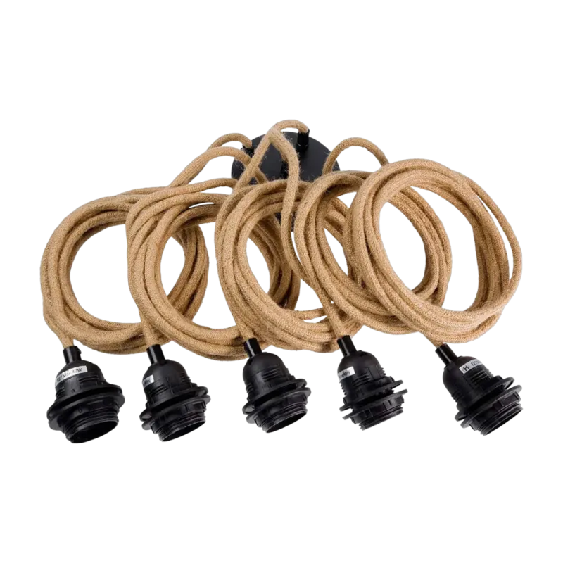 Plafonnier pour lampes suspendues - Noir naturel - 5 pièces - Bazar Bizar