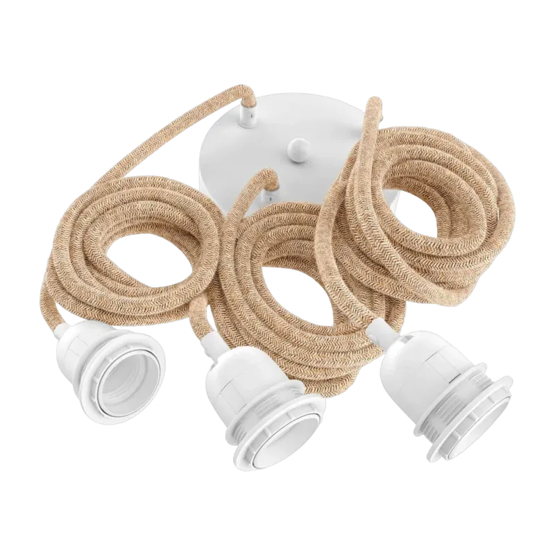 Plafonnier pour lampes - Blanc Naturel - 3 pièces - Bazar Bizar