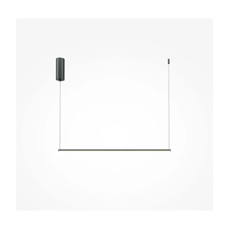 Suspension horizontale en aluminium noir 80cm Halo - Maytoni