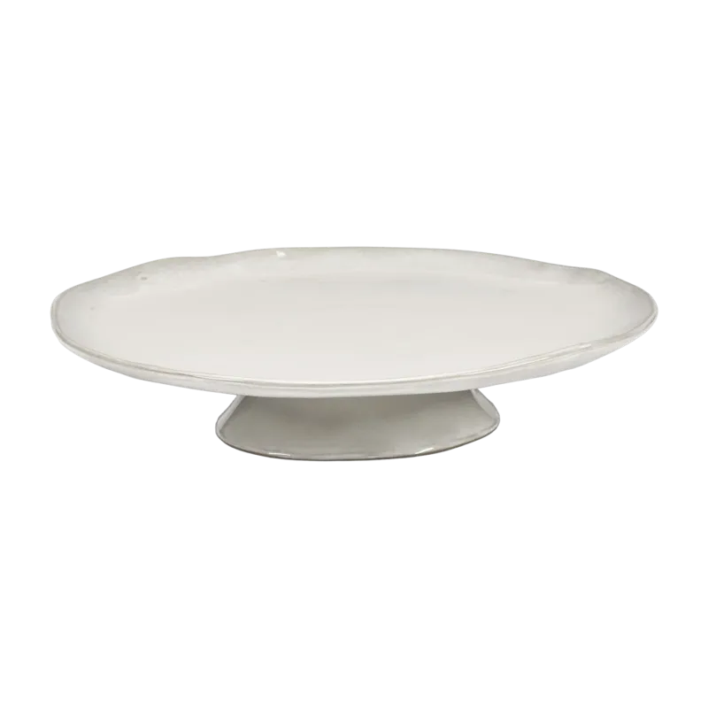 Assiette sur pied en grès off-white 30,5x6cm La Mère - Serax