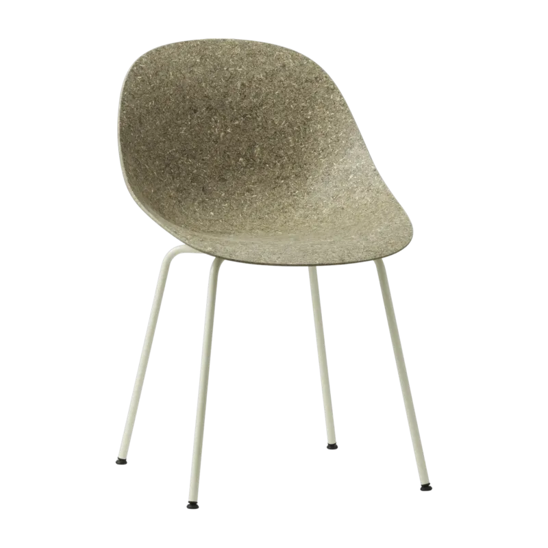 Chaise recyclable en algue et acier crème Mat - Normann Copenhagen