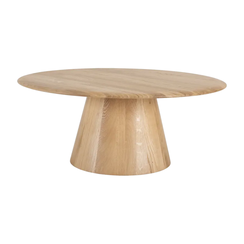 Table basse ronde en chêne massif 80x33cm Mushroom - Gazzda