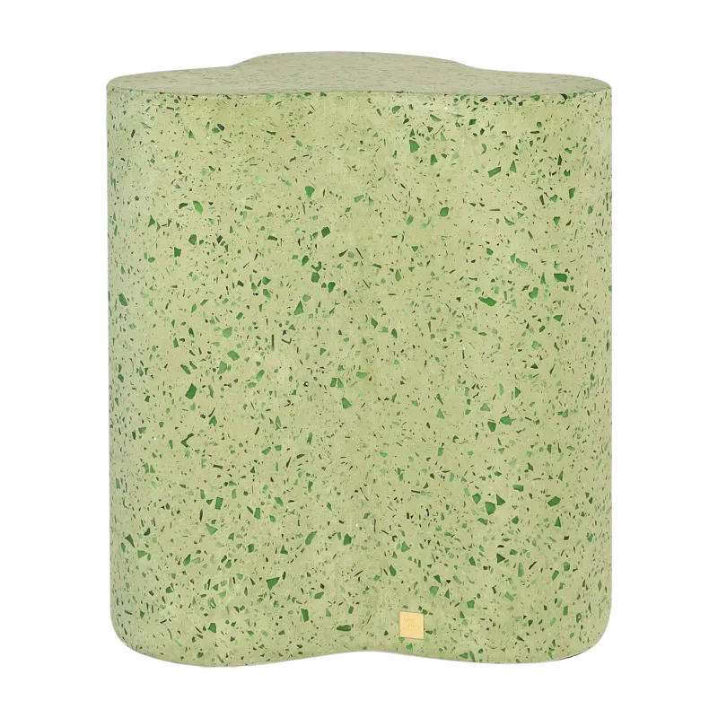Table d'appoint de jardin en terrazzo vert 41,5x45cm Freddy - Versmissen