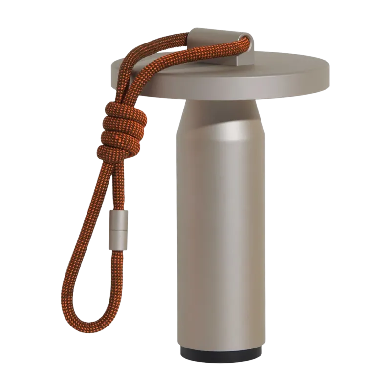 Petite lampe nomade en aluminium gris Quasar - Petite Friture