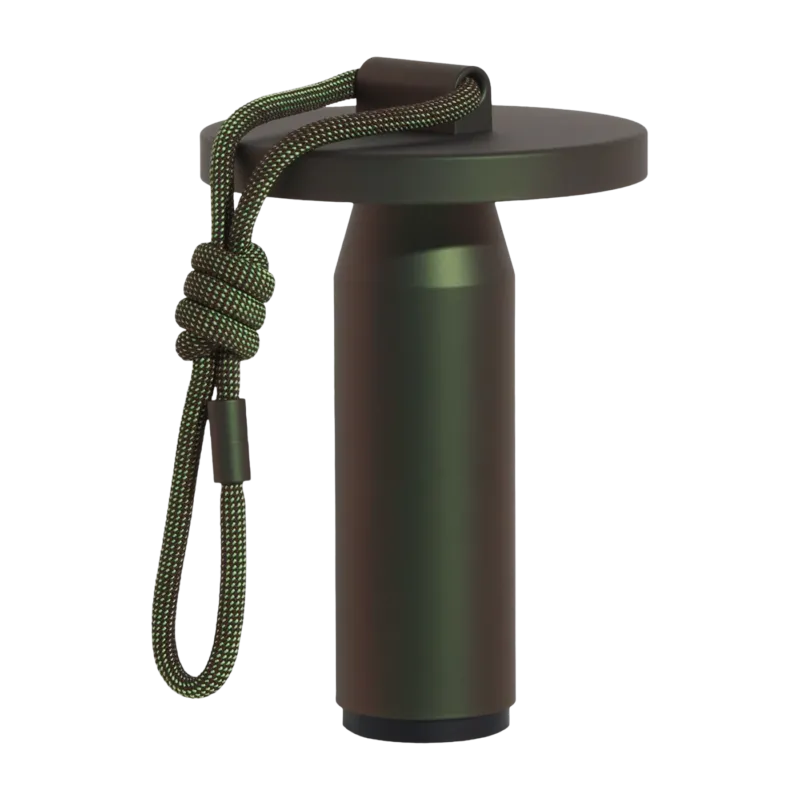Petite lampe nomade en aluminium vert Quasar - Petite Friture