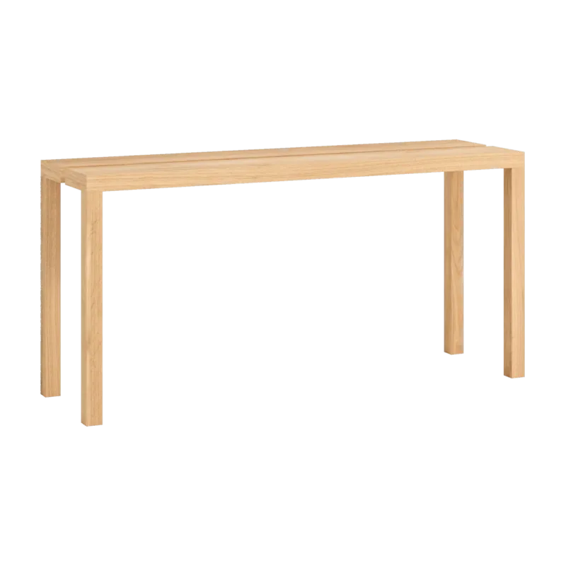 Banc en chêne naturel 90 cm Peg Bench - Moebe