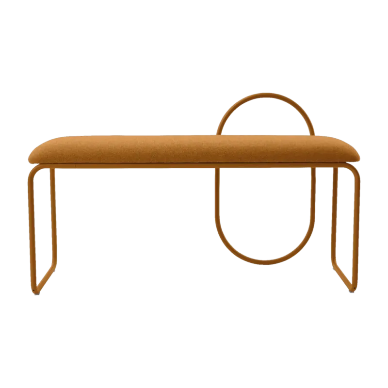 Banc en bouclé ambre 110x39cm Angui - AYTM