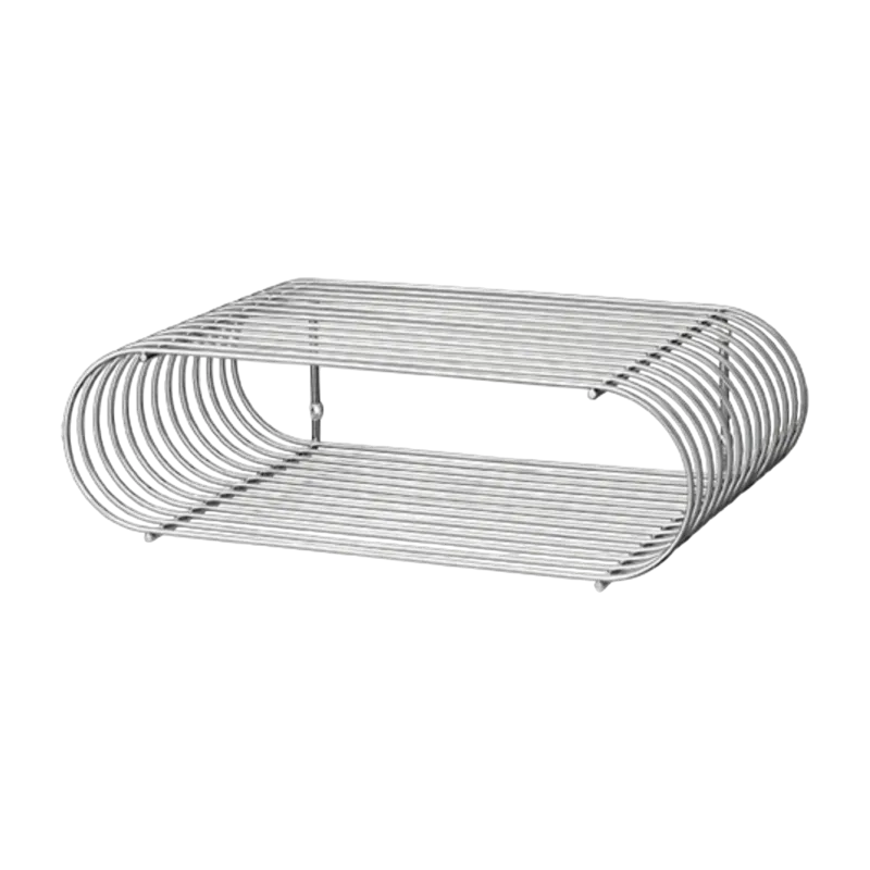 Etagère murale ovale en acier chromé 40,4cm Curva - AYTM