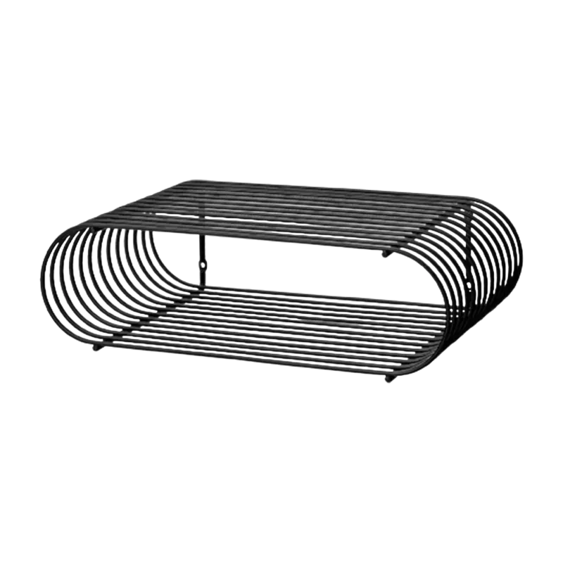 Etagère murale ovale en acier noir 40,4cm Curva - AYTM
