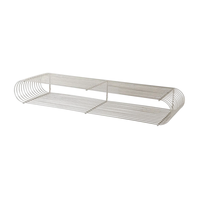 Etagère murale ovale en acier chromé 80,4cm Curva - AYTM