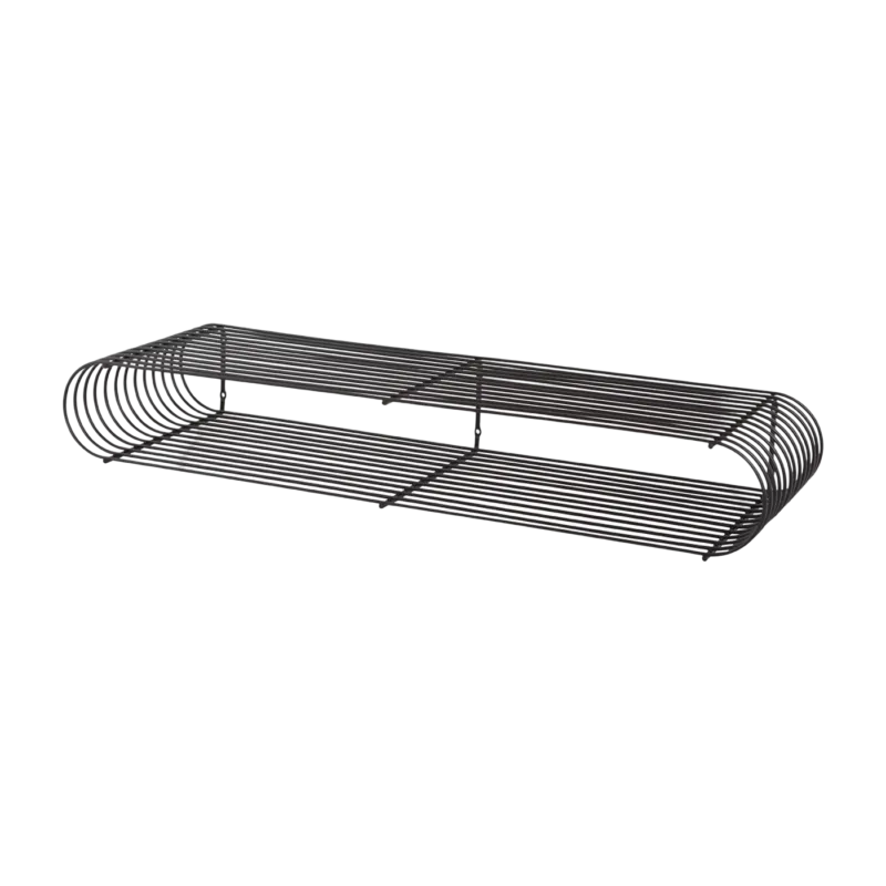 Etagère murale ovale en acier noir 80,4cm Curva - AYTM