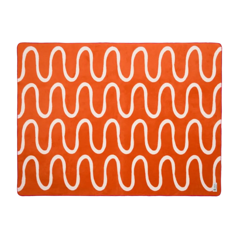 Plaid en coton terracotta 150x200cm Swirl Throw - noo.ma