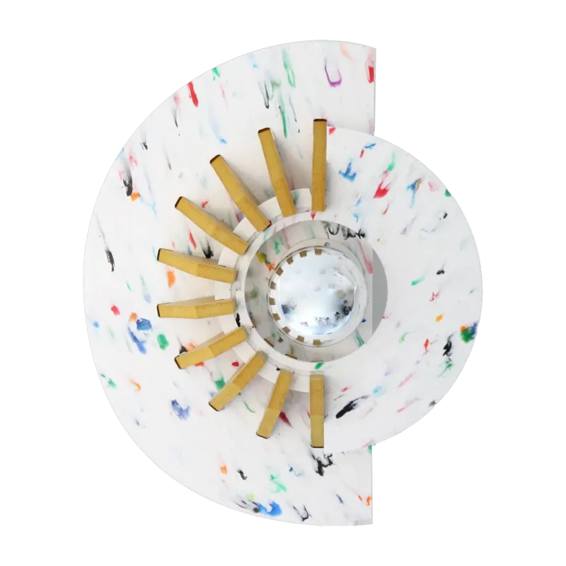 Applique en plastique recyclé jaune 24cm Moonshadow - RIF