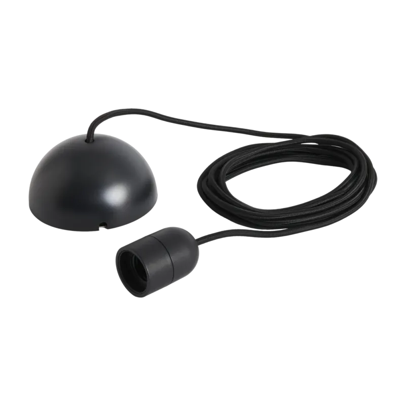Câble pour suspension en tissu noir doux 400cm Common Cord Set - Hay