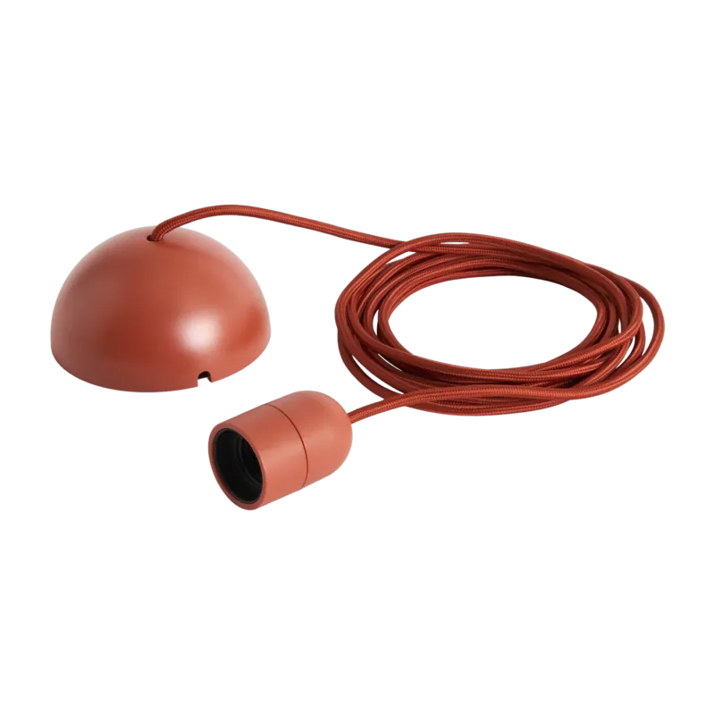 Câble pour suspension en tissu rouge rouille 400cm Common Cord Set - Hay
